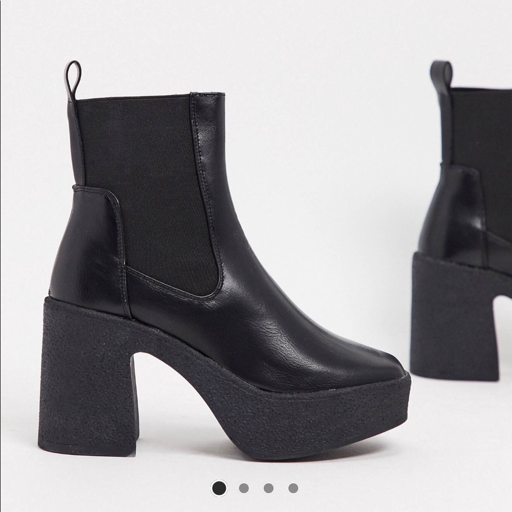 Public desire chunky heeled platform boots